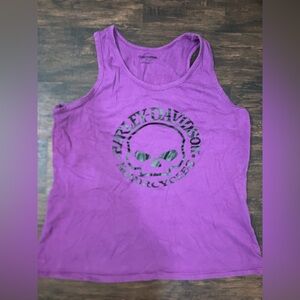 Harley-Davidson Violet Tank with Skull Logo